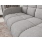 Canapé 2 places convertible tissu doux, gris, coffre, DEVON