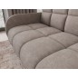 Canapé 2 places convertible tissu doux beige, coffre, DEVON