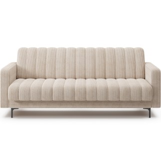 Canapé 3 places convertible velours côtelé  beige