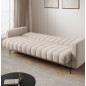Canapé 3 places convertible velours côtelé beige, coffre, RONSARD Canapé 3 places convertible velours côtelé beige, coffre, RONSARD