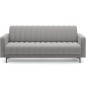 Canapé 3 places convertible tissu gris, coffre, RONSARD