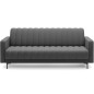 Canapé 3 places convertible velours luxe gris foncé, coffre, RONSARD