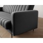 Canapé 3 places convertible velours luxe gris foncé, coffre, RONSARD