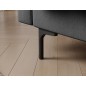 Canapé 3 places convertible velours luxe gris foncé, coffre, RONSARD