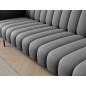 Canapé 3 places convertible velours luxe gris foncé, coffre, RONSARD