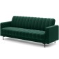 Canapé 3 places convertible velours luxe vert, coffre, RONSARD