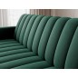 Canapé 3 places convertible velours luxe vert, coffre, RONSARD