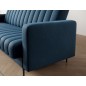 Canapé 3 places convertible velours luxe bleu foncé, coffre, RONSARD