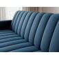 Canapé 3 places convertible velours luxe bleu foncé, coffre, RONSARD