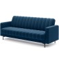 Canapé 3 places convertible velours luxe bleu foncé, coffre, RONSARD