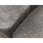 Canapé d'angle convertible en tissu luxe gris 5 places LEONI, angle droit (vu de face)
