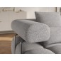 Canapé d'angle convertible en tissu luxe gris 5 places LEONI, angle droit (vu de face)