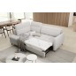 Canapé d'angle convertible en tissu bouclette blanc cassé luxe 3 places BARTOLI, angle gauche (vu de face) Canapé d'angle convertible en tissu bouclette blanc cassé luxe 3 places BARTOLI, angle gauche (vu de face)