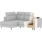 Canapé d'angle convertible en tissu bouclette blanc cassé luxe 3 places BARTOLI, angle gauche (vu de face) Canapé d'angle convertible en tissu bouclette blanc cassé luxe 3 places BARTOLI, angle gauche (vu de face)