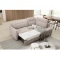 Canapé d'angle convertible en velours beige luxe 3 places BARTOLI, angle droite (vu de face) Canapé d'angle convertible en velours beige luxe 3 places BARTOLI, angle droite (vu de face)
