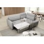 Canapé d'angle convertible en velours gris luxe 3 places BARTOLI, angle droit (vu de face) Canapé d'angle convertible en velours gris luxe 3 places BARTOLI, angle droit (vu de face)