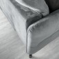 Canapé d'angle convertible en velours gris luxe 3-4 places LORO, angle gauche (vu de face) Canapé d'angle convertible en velours gris luxe 3-4 places LORO, angle gauche (vu de face)