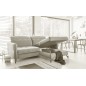 Canapé d'angle convertible en velours beige luxe 3-4 places LORO, angle gauche (vu de face) Canapé d'angle convertible en velours beige luxe 3-4 places LORO, angle gauche (vu de face)