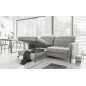 Canapé d'angle convertible en tissu GRIS luxe 3-4 places LORO, angle gauche (vu de face) Canapé d'angle convertible en tissu GRIS luxe 3-4 places LORO, angle gauche (vu de face)
