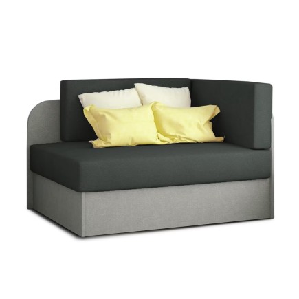 Canapé convertible 2 places moderne en tissu Gris foncé / Gris clair