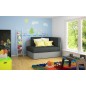 Canapé convertible 2 places moderne en tissu Gris foncé / Gris clair, coffre, ROSEN Canapé convertible 2 places moderne en tissu Gris foncé / Gris clair, coffre, ROSEN