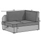 Canapé convertible 2 places moderne en tissu Gris foncé / Gris clair, coffre, ROSEN Canapé convertible 2 places moderne en tissu Gris foncé / Gris clair, coffre, ROSEN