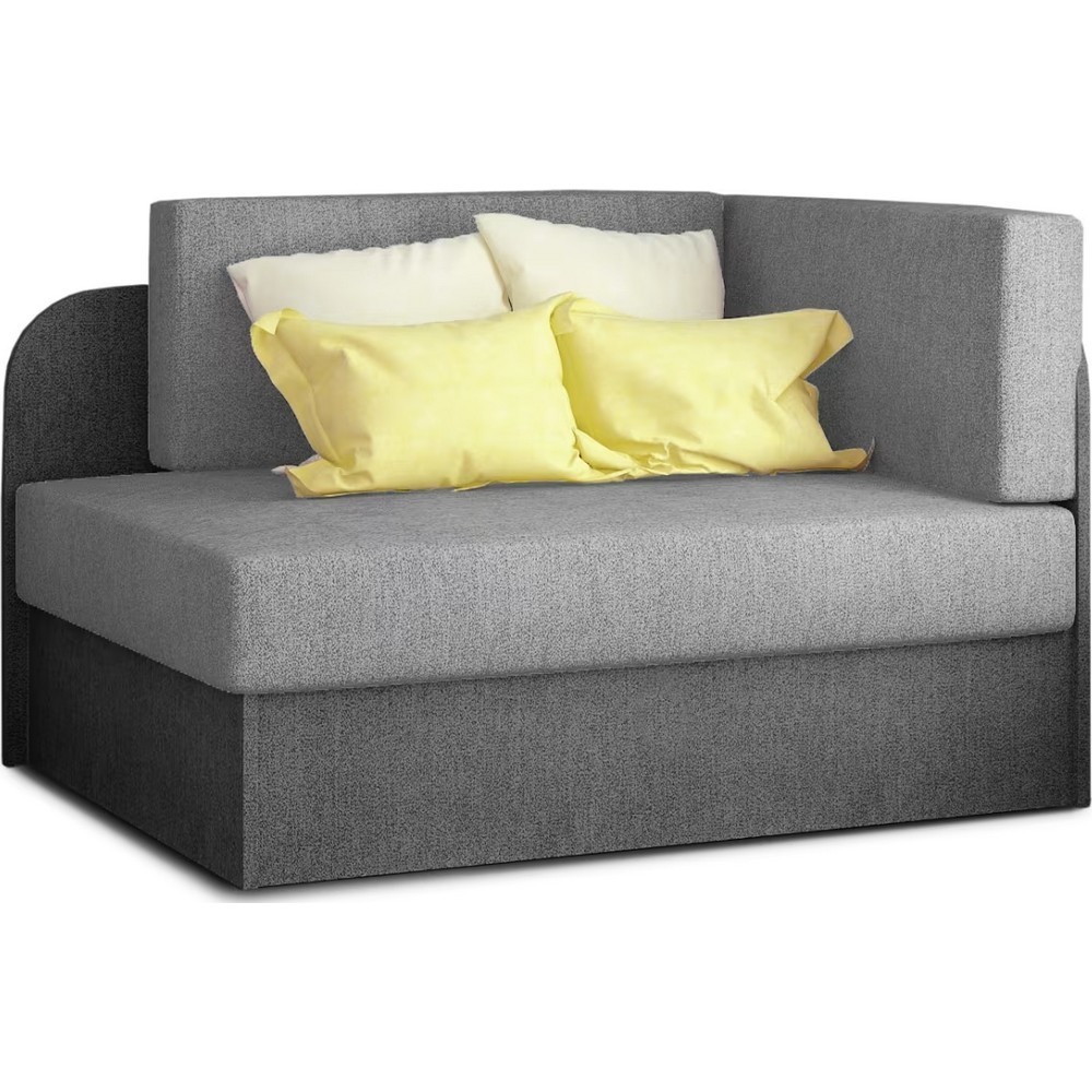 Canapé convertible 2 places moderne en tissu Gris clair / Gris foncé, coffre, ROSEN Canapé convertible 2 places moderne en tissu Gris clair / Gris foncé, coffre, ROSEN
