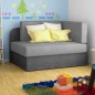 Canapé convertible 2 places moderne en tissu Gris clair / Gris foncé, coffre, ROSEN Canapé convertible 2 places moderne en tissu Gris clair / Gris foncé, coffre, ROSEN