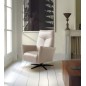 Fauteuil relax électrique en 100% tout cuir épais luxe italien, couleur ice, CLAUDIO, 2 moteurs