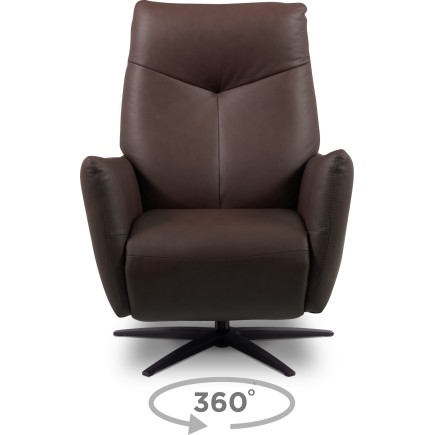 Fauteuil relax électrique en 100% tout cuir épais luxe italien