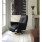 Fauteuil relax électrique en 100% tout cuir épais luxe italien, bleu, CLAUDIO, 2 moteurs Fauteuil relax électrique en 100% tout cuir épais luxe italien, bleu, CLAUDIO, 2 moteurs