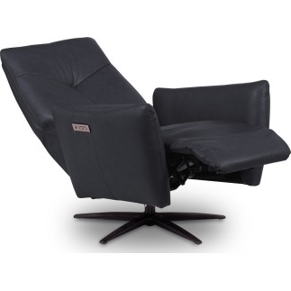 Fauteuil relax électrique en 100% tout cuir épais luxe italien