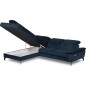 Canapé d'angle avec relax électrique tissu bouclette sensation velours, 5/6 places SINATRA, bleu foncé, angle droit Canapé d'angle avec relax électrique tissu bouclette sensation velours, 5/6 places SINATRA, bleu foncé, angle droit