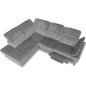 Canapé d'angle avec relax électrique tissu bouclette sensation velours, 5/6 places SINATRA, gris, angle gauche Canapé d'angle avec relax électrique tissu bouclette sensation velours, 5/6 places SINATRA, gris, angle gauche
