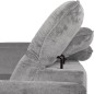 Canapé d'angle avec relax électrique tissu bouclette sensation velours, 5/6 places SINATRA, gris, angle gauche Canapé d'angle avec relax électrique tissu bouclette sensation velours, 5/6 places SINATRA, gris, angle gauche