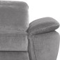 Canapé d'angle avec relax électrique tissu bouclette sensation velours, 5/6 places SINATRA, gris, angle gauche Canapé d'angle avec relax électrique tissu bouclette sensation velours, 5/6 places SINATRA, gris, angle gauche