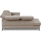 Canapé d'angle avec relax électrique tissu bouclette sensation velours, 5/6 places SINATRA, beige foncé, angle gauche Canapé d'angle avec relax électrique tissu bouclette sensation velours, 5/6 places SINATRA, beige foncé, angle gauche