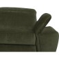 Canapé d'angle avec relax électrique tissu bouclette sensation velours, 5/6 places SINATRA, vert olive, angle gauche Canapé d'angle avec relax électrique tissu bouclette sensation velours, 5/6 places SINATRA, vert olive, angle gauche