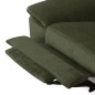 Canapé d'angle avec relax électrique tissu bouclette sensation velours, 5/6 places SINATRA, vert olive, angle droit Canapé d'angle avec relax électrique tissu bouclette sensation velours, 5/6 places SINATRA, vert olive, angle droit