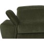 Canapé d'angle avec relax électrique tissu bouclette sensation velours, 5/6 places SINATRA, vert olive, angle droit Canapé d'angle avec relax électrique tissu bouclette sensation velours, 5/6 places SINATRA, vert olive, angle droit