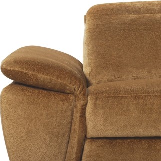 Canapé d'angle avec relax électrique tissu bouclette sensation velours