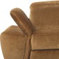 Canapé d'angle avec relax électrique tissu bouclette sensation velours, 5/6 places SINATRA, couleur miel, angle droit Canapé d'angle avec relax électrique tissu bouclette sensation velours, 5/6 places SINATRA, couleur miel, angle droit