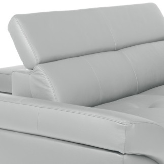 Canapé d'angle convertible en cuir italien luxe 5 places