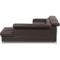Canapé d'angle convertible en cuir italien luxe 5 places, MEMEZO, coffre, CHOCOLAT, angle droit Canapé d'angle convertible en cuir italien luxe 5 places, MEMEZO, coffre, CHOCOLAT, angle droit
