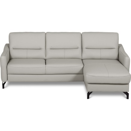 Canapé d'angle convertible en cuir italien luxe 5 places