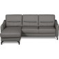Canapé d'angle convertible en cuir italien luxe 5 places, FARINI, coffre, gris foncé, angle gauche Canapé d'angle convertible en cuir italien luxe 5 places, FARINI, coffre, gris foncé, angle gauche