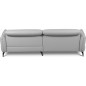 Canapé d'angle convertible en cuir italien luxe 5 places, MANZONI, coffre, gris clair, angle droit Canapé d'angle convertible en cuir italien luxe 5 places, MANZONI, coffre, gris clair, angle droit