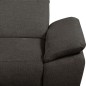 Canapé d'angle avec relax électrique en tissu Bellagio, marron foncé, angle gauche