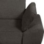 Canapé d'angle avec relax électrique en tissu Bellagio, marron foncé, angle gauche