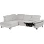 Canapé d'angle avec relax électrique en tissu Bellagio, gris, angle gauche